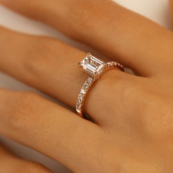 Pierścionek z diamentem laboratoryjnym (R100451 Y LGD 1,01ct): 14 - zdjęcie: 6