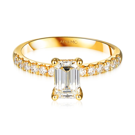 Pierścionek z diamentem laboratoryjnym (R100451 Y LGD 1,01ct): 14