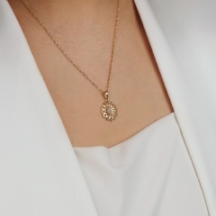 Złota zawieszka mandala (P26014 Y)