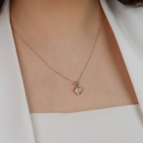 Złota zawieszka serce (P26046 Y)