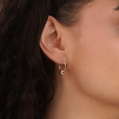 Kolczyki złote koła (E00831 Y)