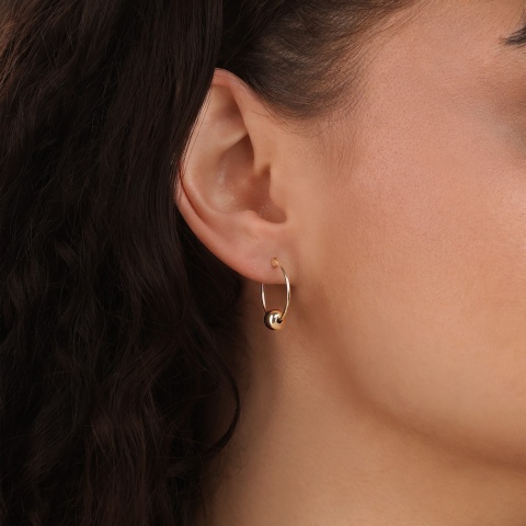 Kolczyki złote koła (E00831 Y)