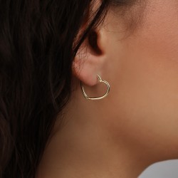 Kolczyki złote serca (E77780 Y) - zdjęcie: 3