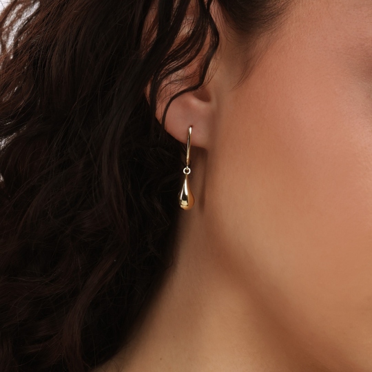 Kolczyki złote wiszące łezki (E88884 Y P)