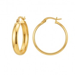 Kolczyki złote koła (E11248 Y) - zdjęcie: 3