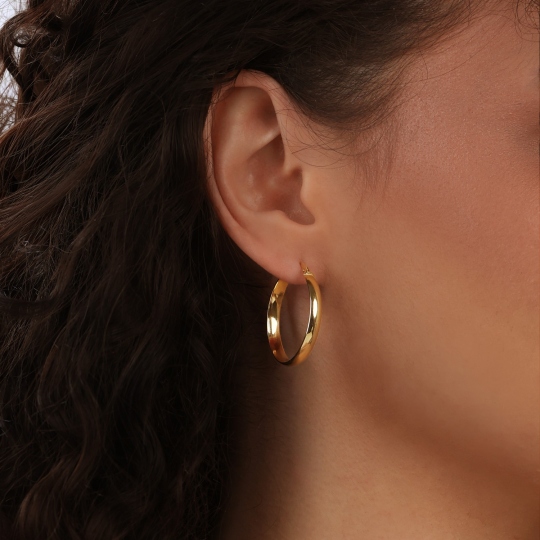 Kolczyki złote koła (E11248 Y)