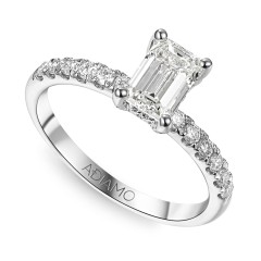 Pierścionek z diamentem laboratoryjnym (R100451 W LGD 1,04ct)