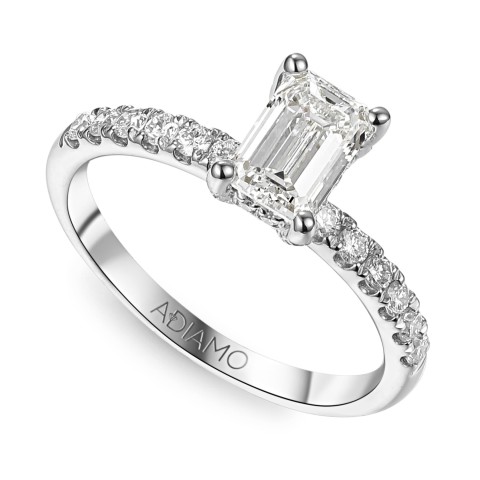 Pierścionek z diamentem laboratoryjnym (R100451 W LGD 1,04ct)