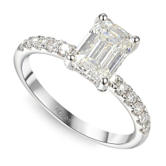 Pierścionek z diamentem laboratoryjnym (R100451 W LGD 2,04ct)