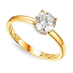 Pierścionek z diamentem laboratoryjnym (R102727 Y LGD 1,05ct)