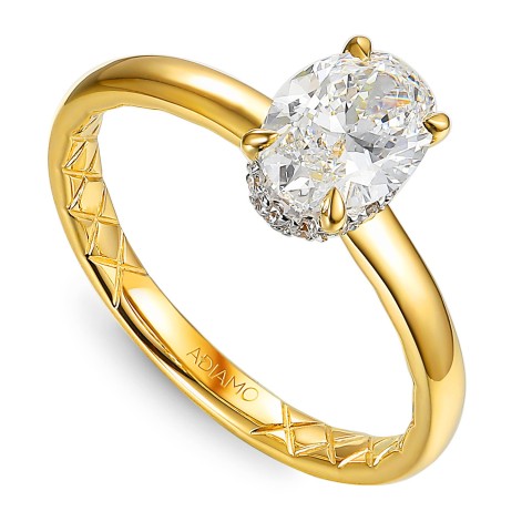 Pierścionek z diamentem laboratoryjnym (R102728 Y LGD 1,04ct)