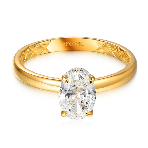 Pierścionek z diamentem laboratoryjnym (R102728 Y LGD 1,04ct)