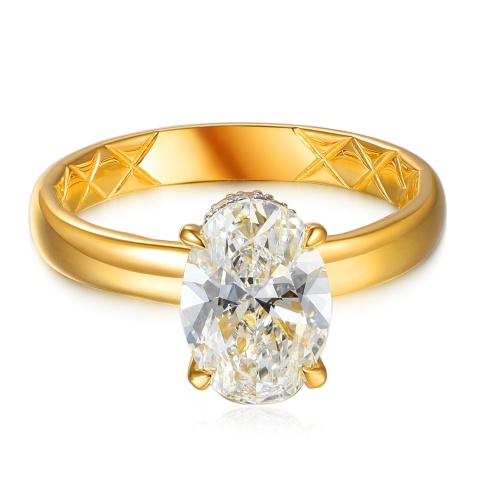 Pierścionek z diamentem laboratoryjnym (R102728 Y LGD 2,06ct)