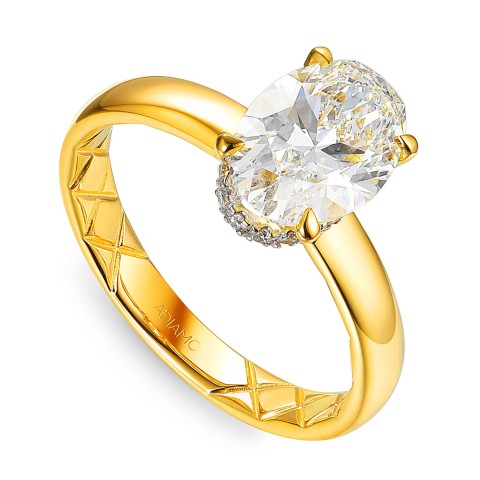 Pierścionek z diamentem laboratoryjnym (R102728 Y LGD 2,06ct)