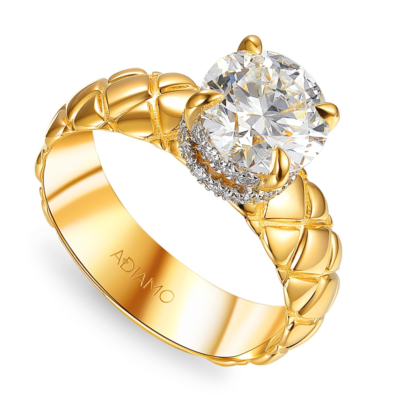 Pierścionek z diamentami laboratoryjnymi (R102730 Y LGD 2,05ct): 16