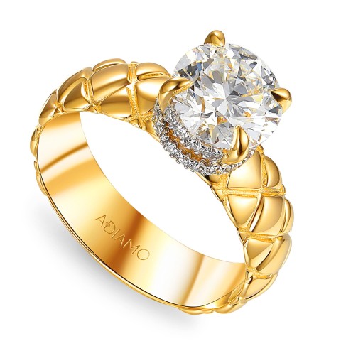 Pierścionek z diamentami laboratoryjnymi (R102730 Y LGD 2,05ct)