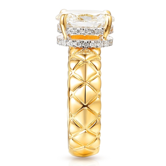 Pierścionek z diamentami laboratoryjnymi (R102732 Y LGD 2,03ct): 15