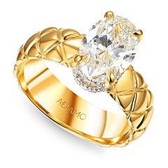 Pierścionek z diamentami laboratoryjnymi (R102732 Y LGD 2,03ct)