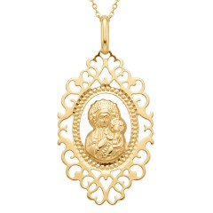 Medalik złoty Matka Boska (P26015 Y)