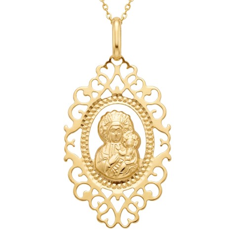 Medalik złoty Matka Boska (P26015 Y)