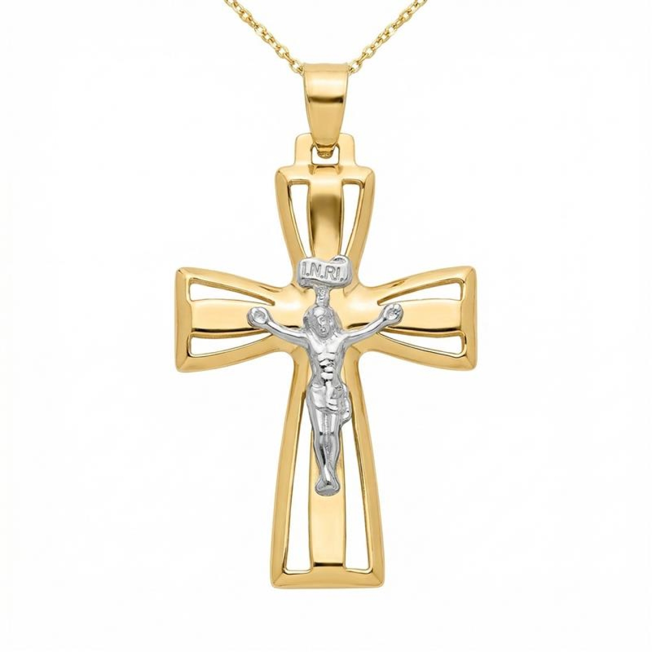 Zawieszka złota krzyżyk (P44449 Y)