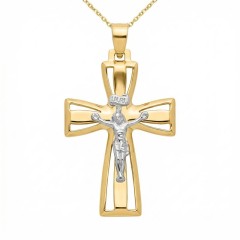Zawieszka złota krzyżyk (P44449 Y)