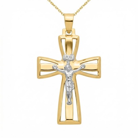 Zawieszka złota krzyżyk (P44449 Y)