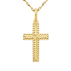 Zawieszka złota krzyżyk (P00808 Y) - zdjęcie: 2