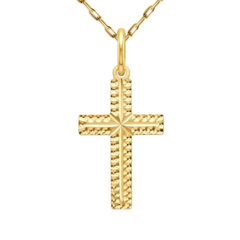 Zawieszka złota krzyżyk (P00808 Y)