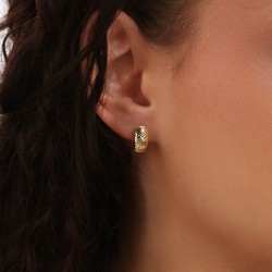 Kolczyki złote diamentowane (E00914 Y) - zdjęcie: 3