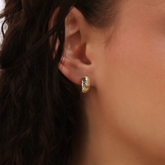 Kolczyki złote diamentowane (E00914 Y)