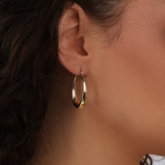 Kolczyki złote elongowane (E12092 Y A)