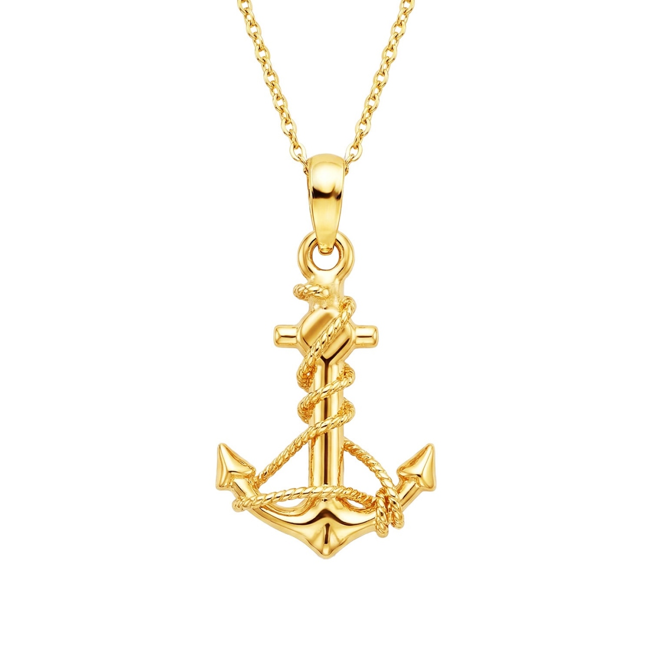 Złota zawieszka kotwica (P44446 Y)