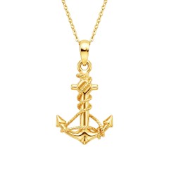Złota zawieszka kotwica (P44446 Y)