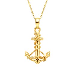 Złota zawieszka kotwica (P44446 Y) - zdjęcie: 2
