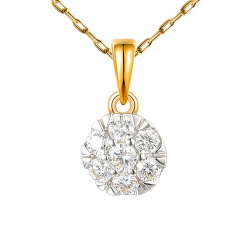 Zawieszka z diamentami laboratoryjnymi w żółtym złocie - 0,34ct (P45866 Y LGD) - zdjęcie: 2