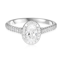 Pierścionek z diamentami laboratoryjnymi w białym złocie (R95581 W LGD 0,51ct): 10 - zdjęcie: 4