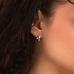 Kolczyki złote koła (E26026 Y A) - zdjęcie: 3