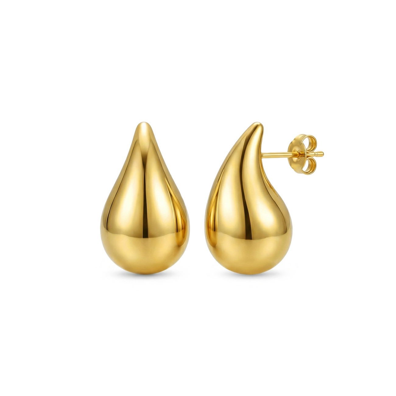 Kolczyki złote krople duże (E44443 Y S+D)