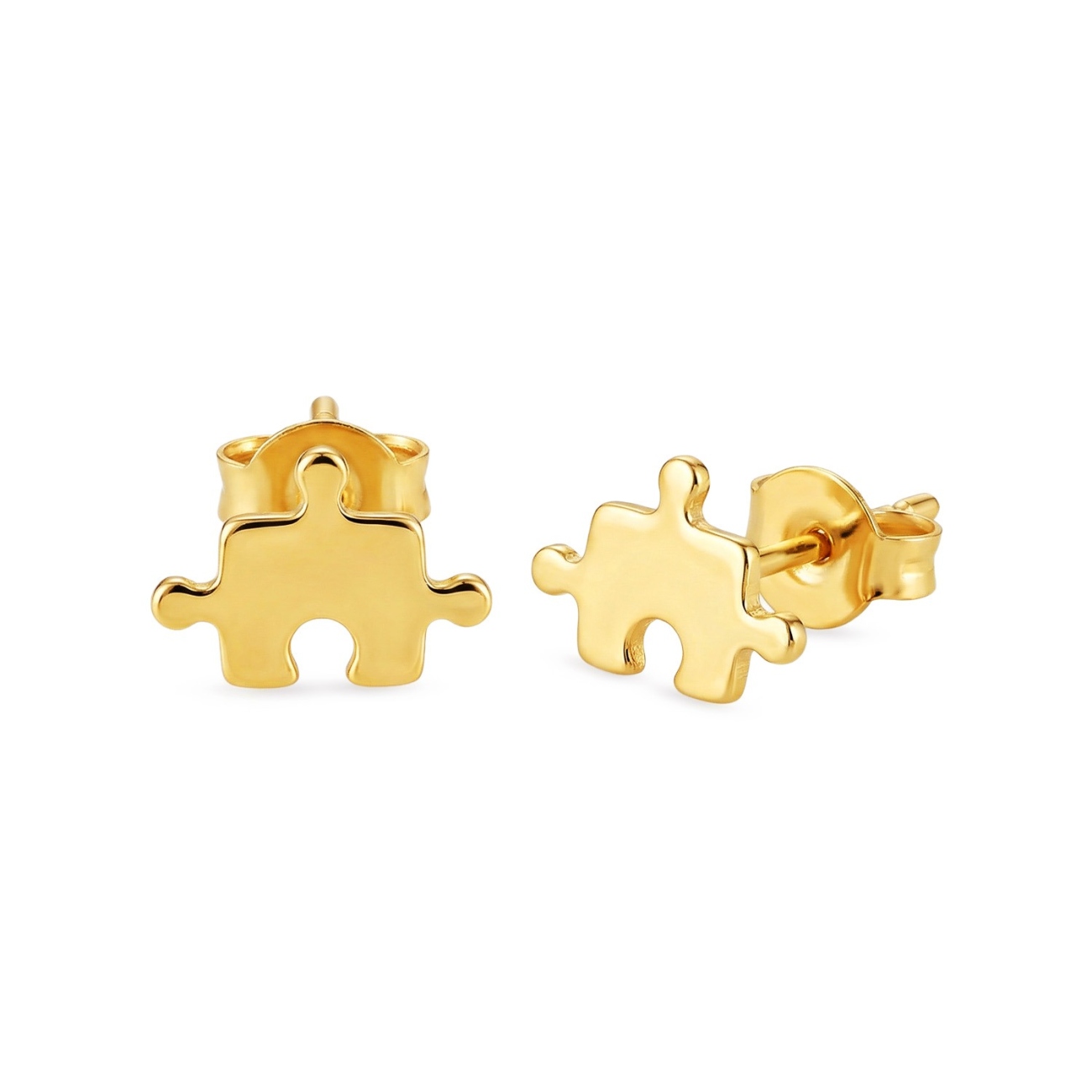 Kolczyki złote puzzelki (E77772 Y S)