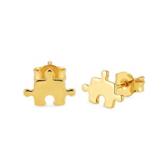 Kolczyki złote puzzelki (E77772 Y S)
