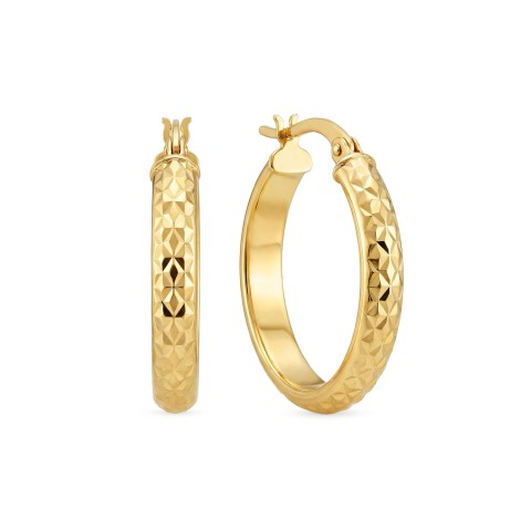 Kolczyki złote koła diamentowane (E26045 Y)