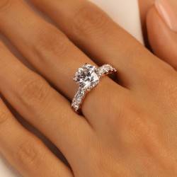 Pierścionek z diamentami laboratoryjnymi (R94452 3,04ct YW LGD): 10 - zdjęcie: 7