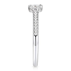 Pierścionek z diamentami laboratoryjnymi w białym złocie - szlif owalny (R96117 W LGD 0,30ct): 10 - zdjęcie: 4