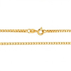 Łańcuszek z żółtego złota - splot kostka - 50 cm (N00820 Y) - zdjęcie: 3