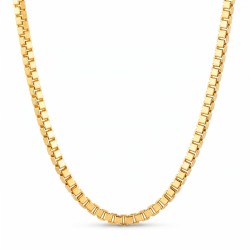 Łańcuszek z żółtego złota - splot kostka - 50 cm (N00820 Y) - zdjęcie: 2