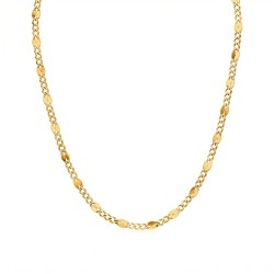 Łańcuszek złoty, splot pancerka z blaszkami, 50 cm - 3,90 g (N77776 Y) - zdjęcie: 2