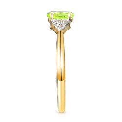 Pierścionek z perydotem i diamentami (R59732 Y PT): 13 - zdjęcie: 4