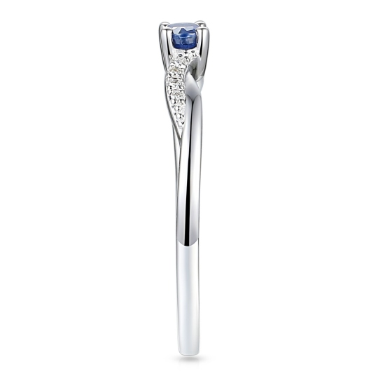 Pierścionek z szafirem i diamentami (R82444 W SA): 14
