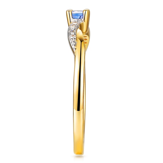 Pierścionek z tanzanitem i diamentami (R82444 Y T): 11